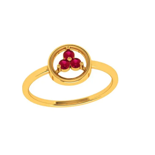 Amazea Stone Studded Everyday Purpose Intricately Designed 22KT Gold Ring