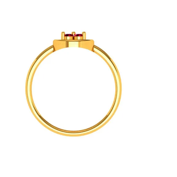 Amazea Stone Studded Everyday Purpose Intricately Designed 22KT Gold Ring