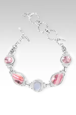 Better Life Bracelet? in Rhodochrosite, White Moonstone & Mountain Wizard? Mystic Quartz