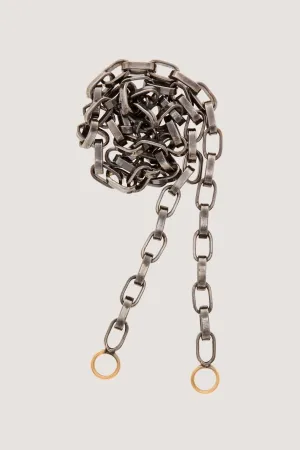 Biker Chain - 16", Blackened Silver