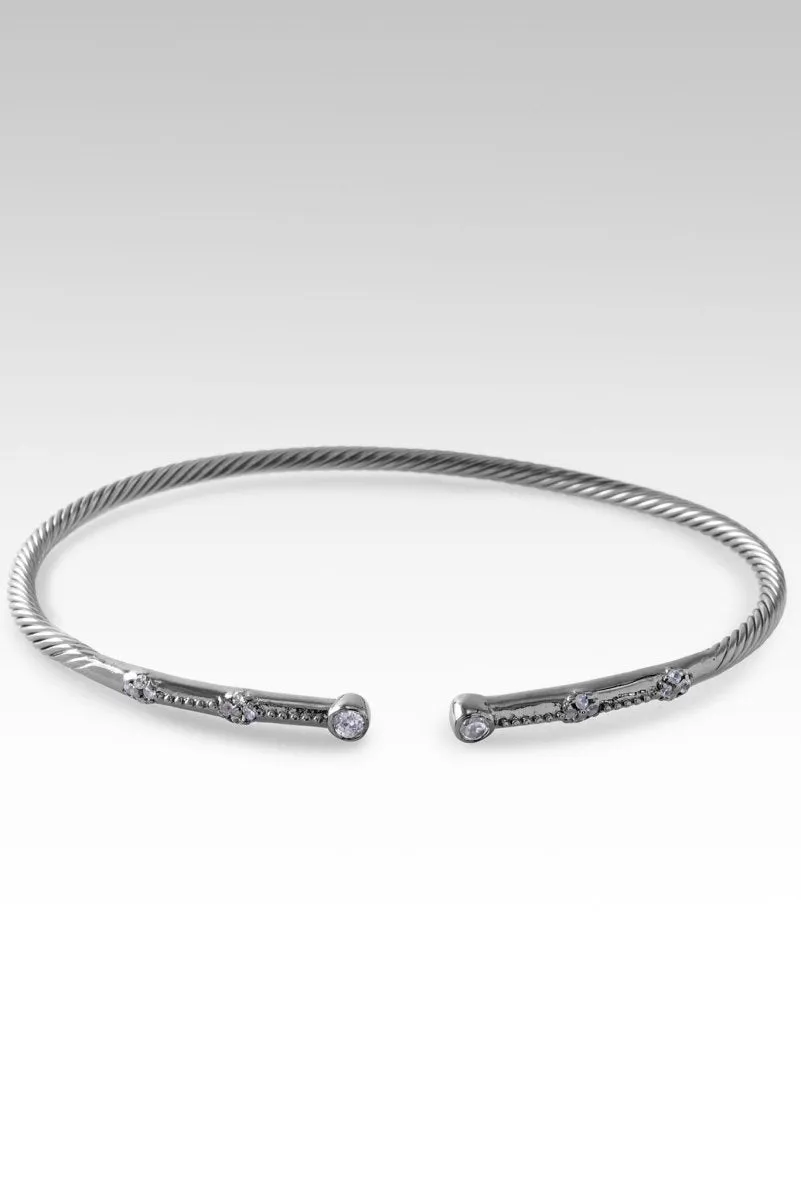 Black Rhodium Joy in Gratitude Tip-to-Tip Bracelet? in White Zircon