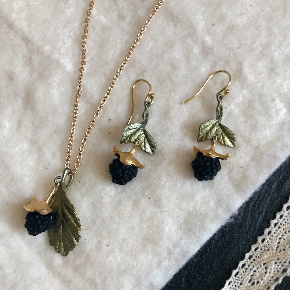 Blackberry Leaf Dangle Earrings
