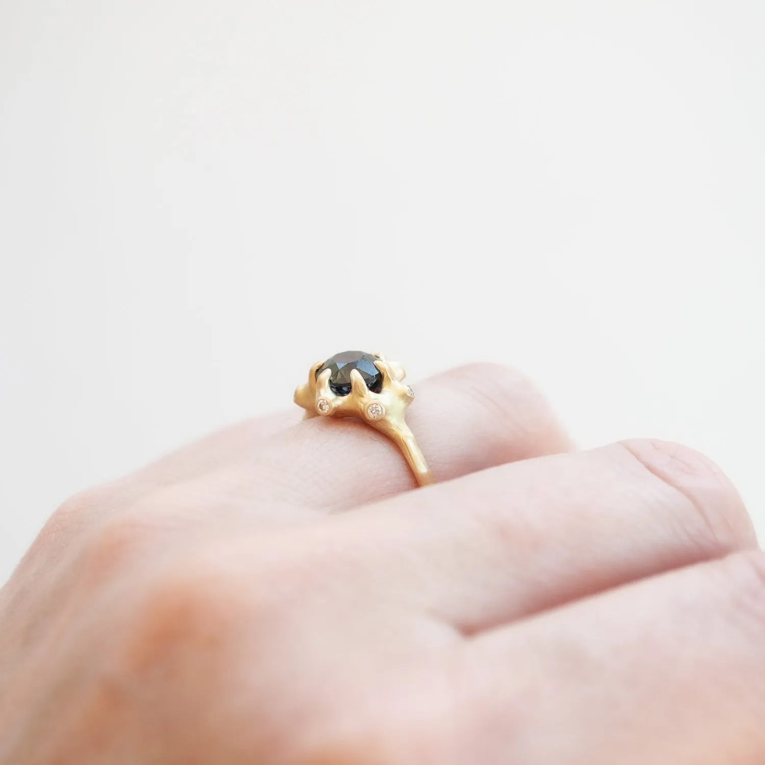 Blue Sapphire Barnacle Cluster Ring