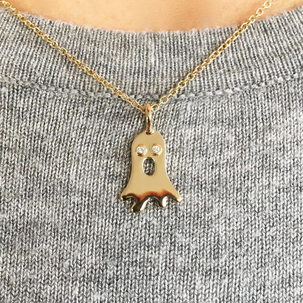 Boo 18K Whitegold Pendant w. Diamonds