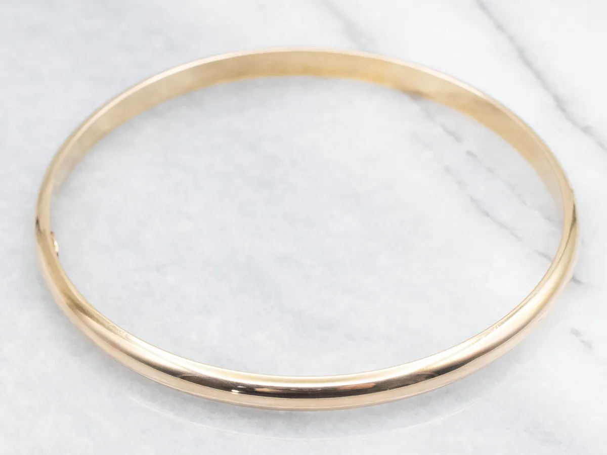 Botanically Engraved Gold Bangle Bracelet