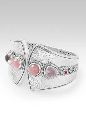 Choose Love Bangle Bracelet? in Ballet Blush Quartz, Rose Quartz & Pale Plum? Mystic Topaz