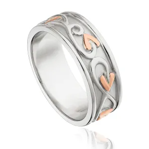 Clogau Tree of Life Sterling Silver Gents Wide Band Ring D