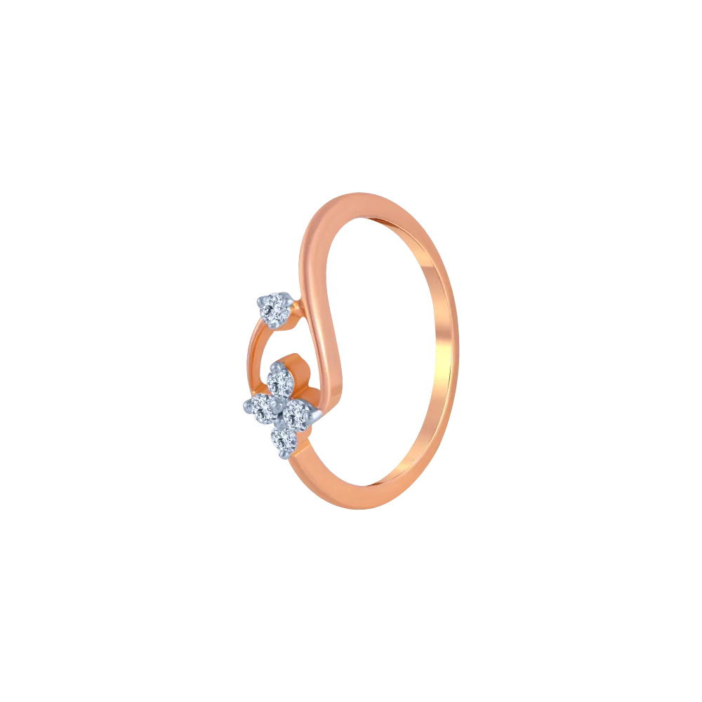 Cosmic Clematis Diamond Ring