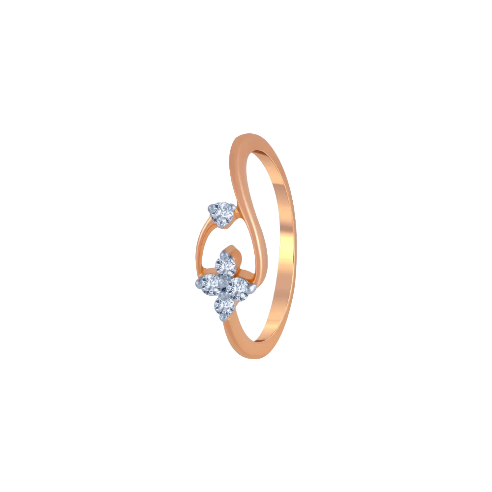 Cosmic Clematis Diamond Ring