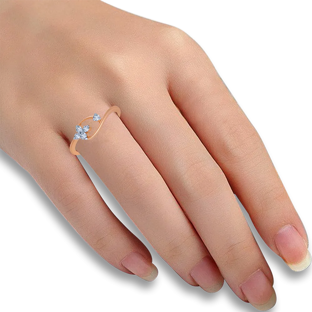 Cosmic Clematis Diamond Ring