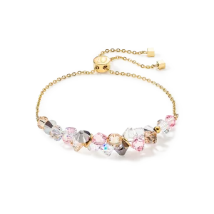 Dancing Crystals bracelet gold light rose