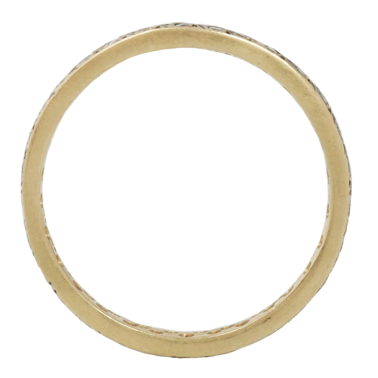 Diagonal Antiqued Diamond Eternity Band