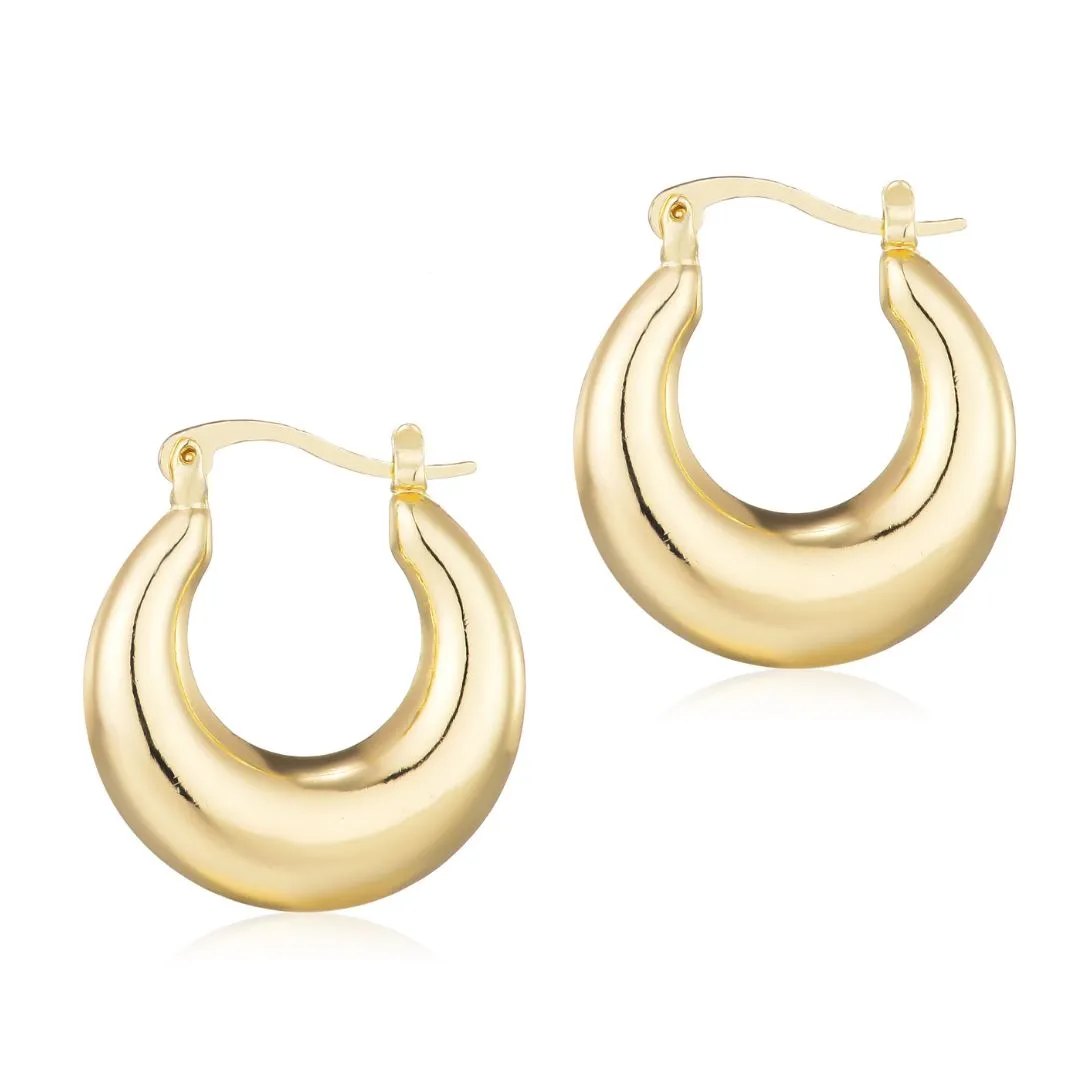 Domed Hoop Earrings
