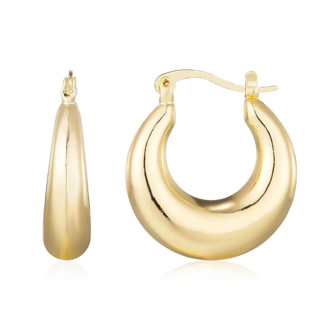 Domed Hoop Earrings