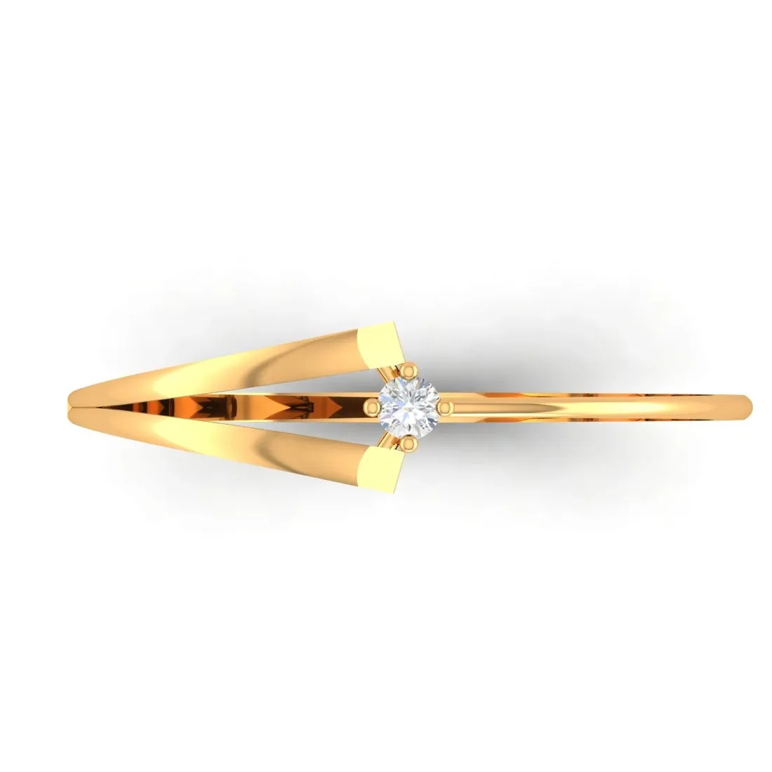 Elegant 14K Yellow Gold Diamond Ring for Women ?C Light & Graceful
