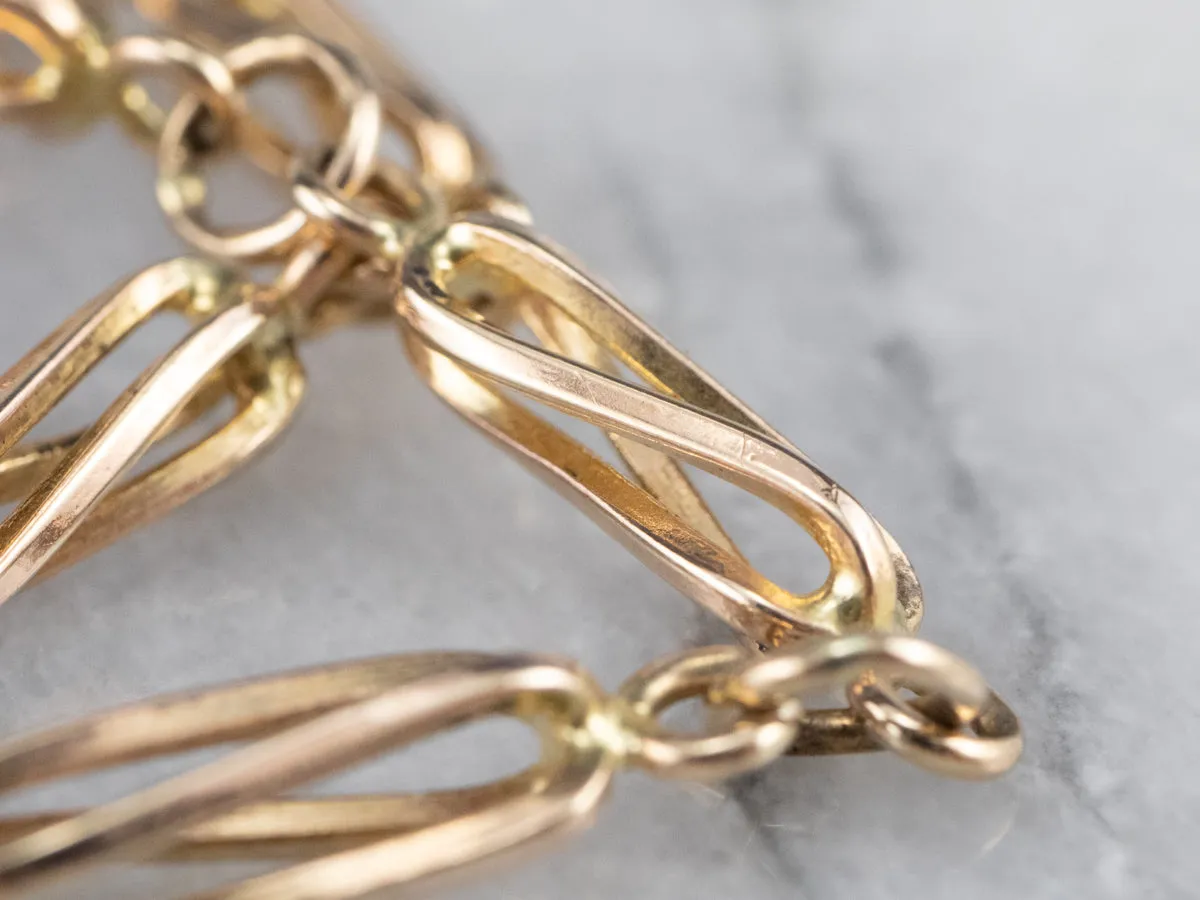 Fancy Gold Link Bracelet