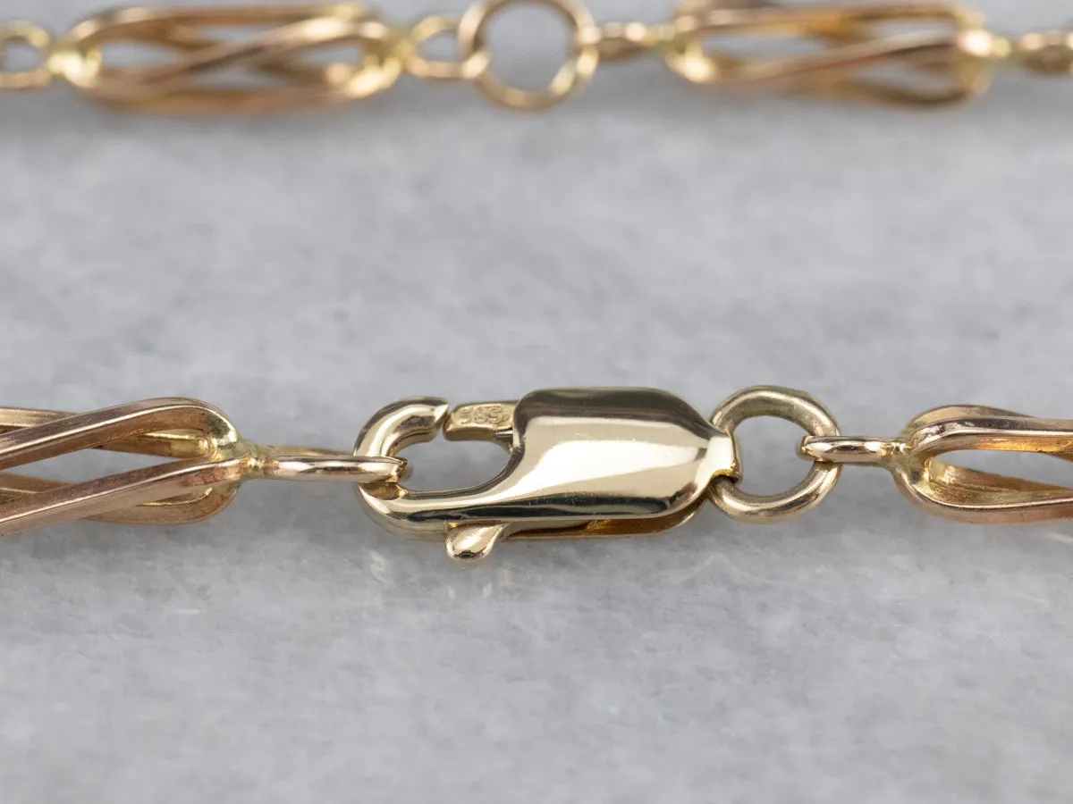 Fancy Gold Link Bracelet