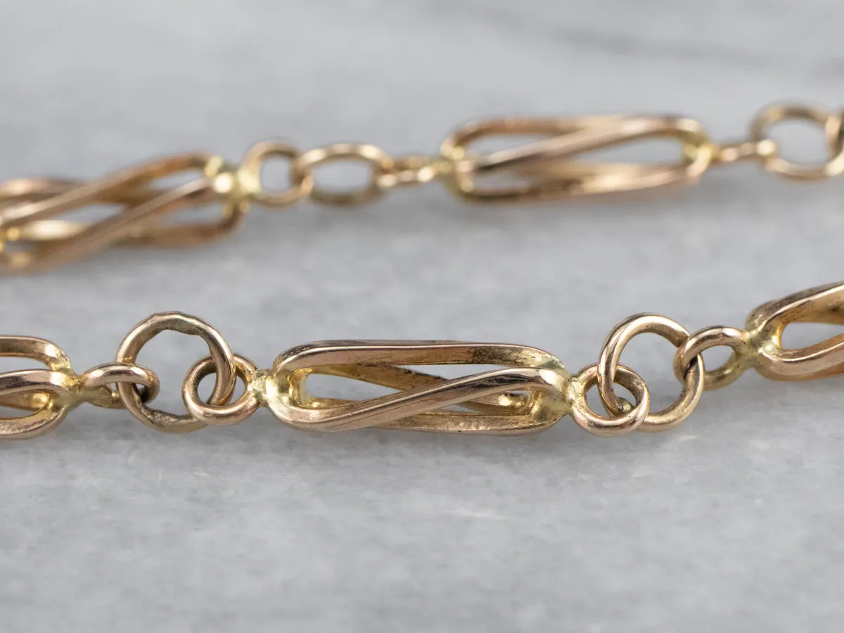 Fancy Gold Link Bracelet