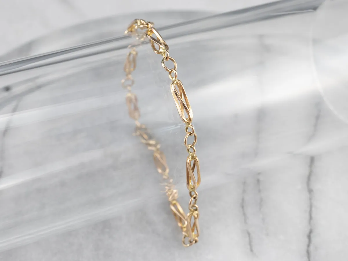 Fancy Gold Link Bracelet