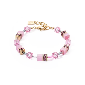 GeoCUBE? Iconic Mono Gold bracelet pink