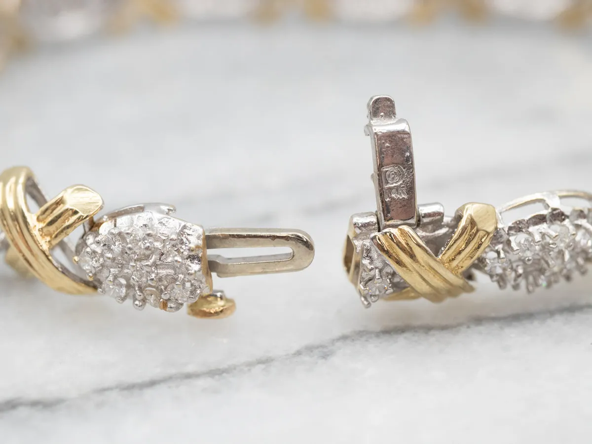 Glittering Two tone Diamond Bracelet
