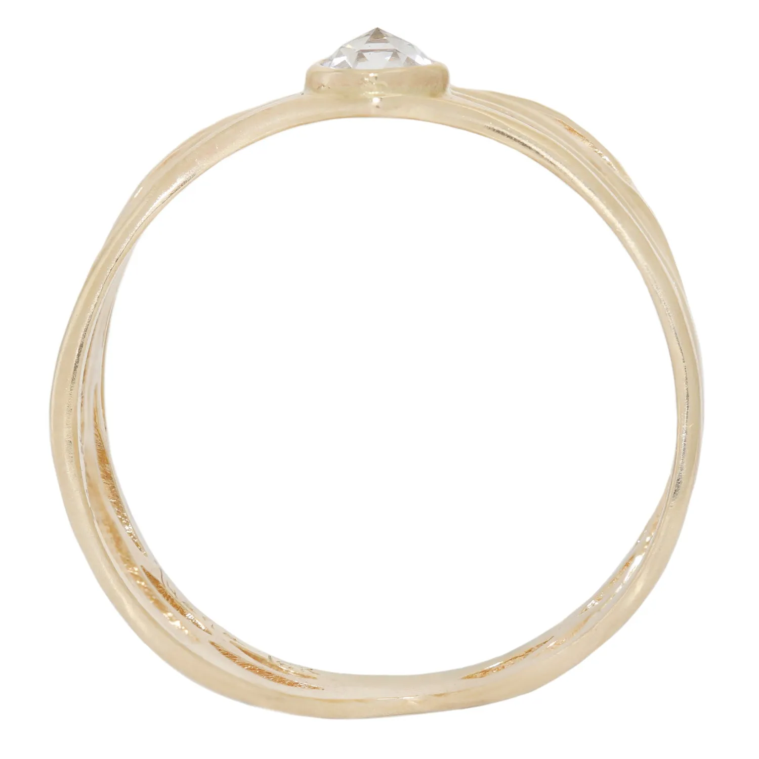 Gold Diamond Winged Ring