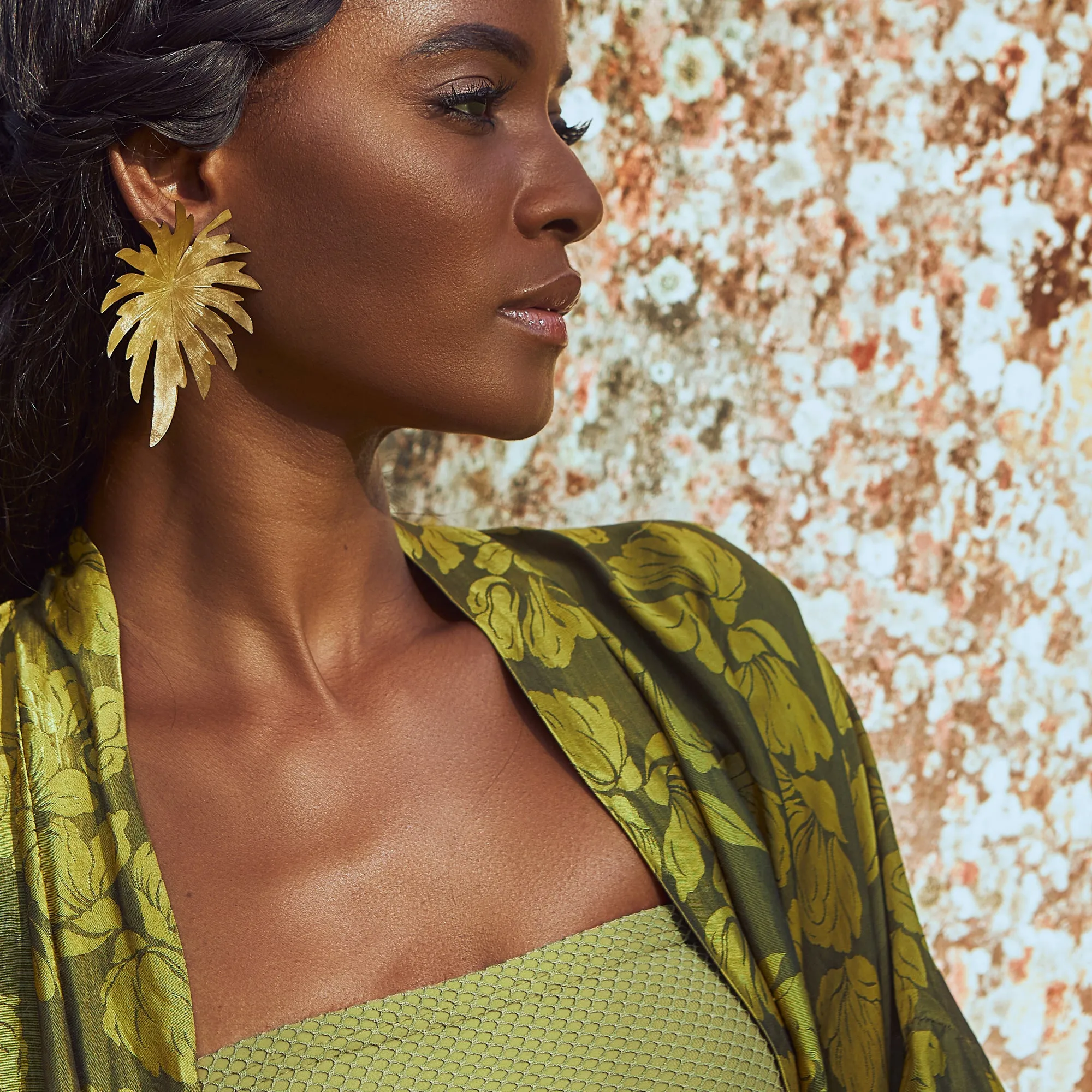 Gold Palm Earrings