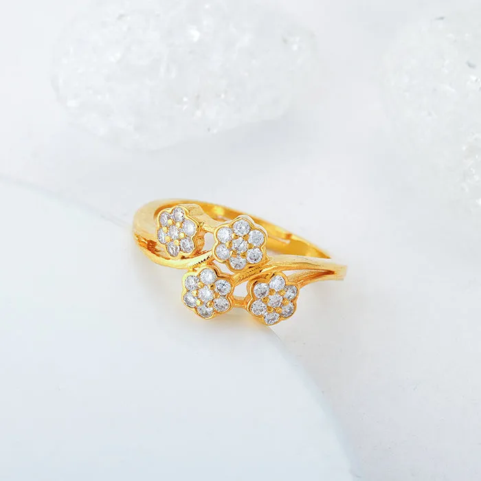 Golden Floral Fantasy Ring
