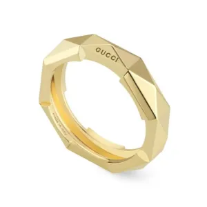 Gucci Link to Love 18ct Yellow Gold 5mm Studded Ring