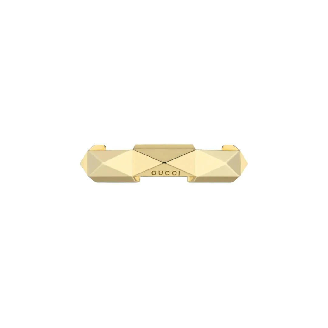 Gucci Link to Love 18ct Yellow Gold 5mm Studded Ring