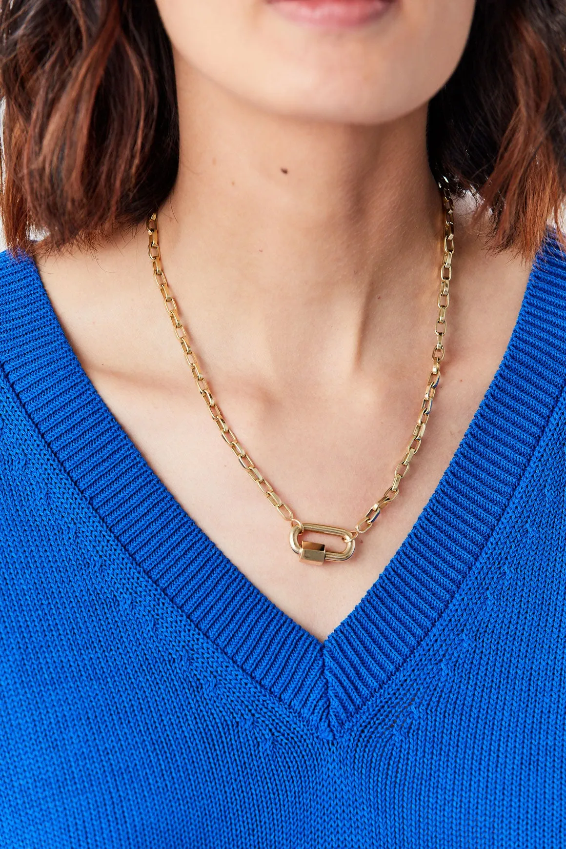 Handmade Biker Chain - 15", Yellow Gold