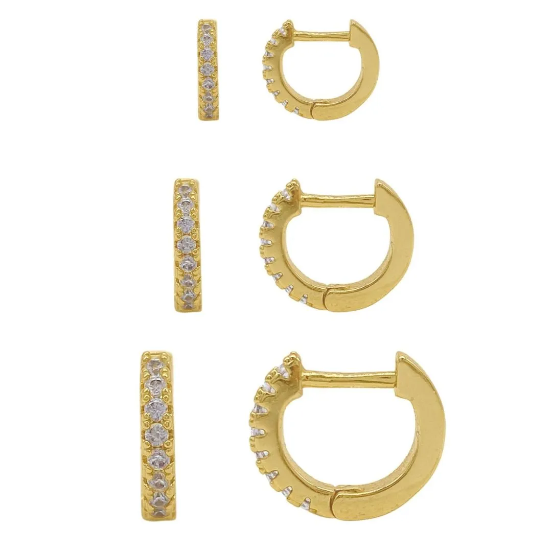 Huggie Hoop Earring Set