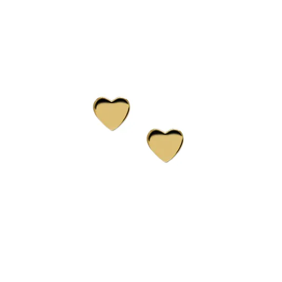 Icon Heart Earring Studs - Gold