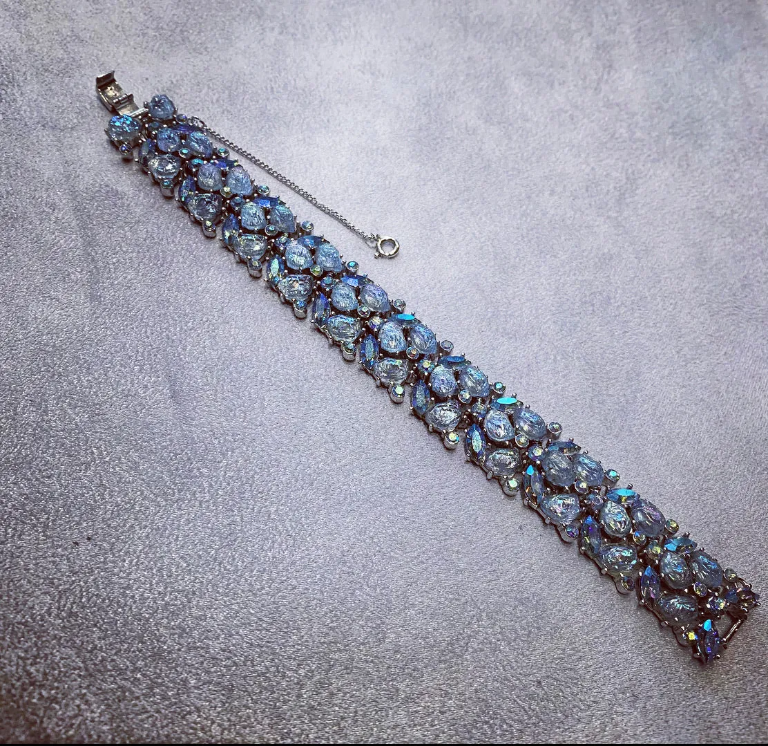 Icy blue vintage Trifari bracelet