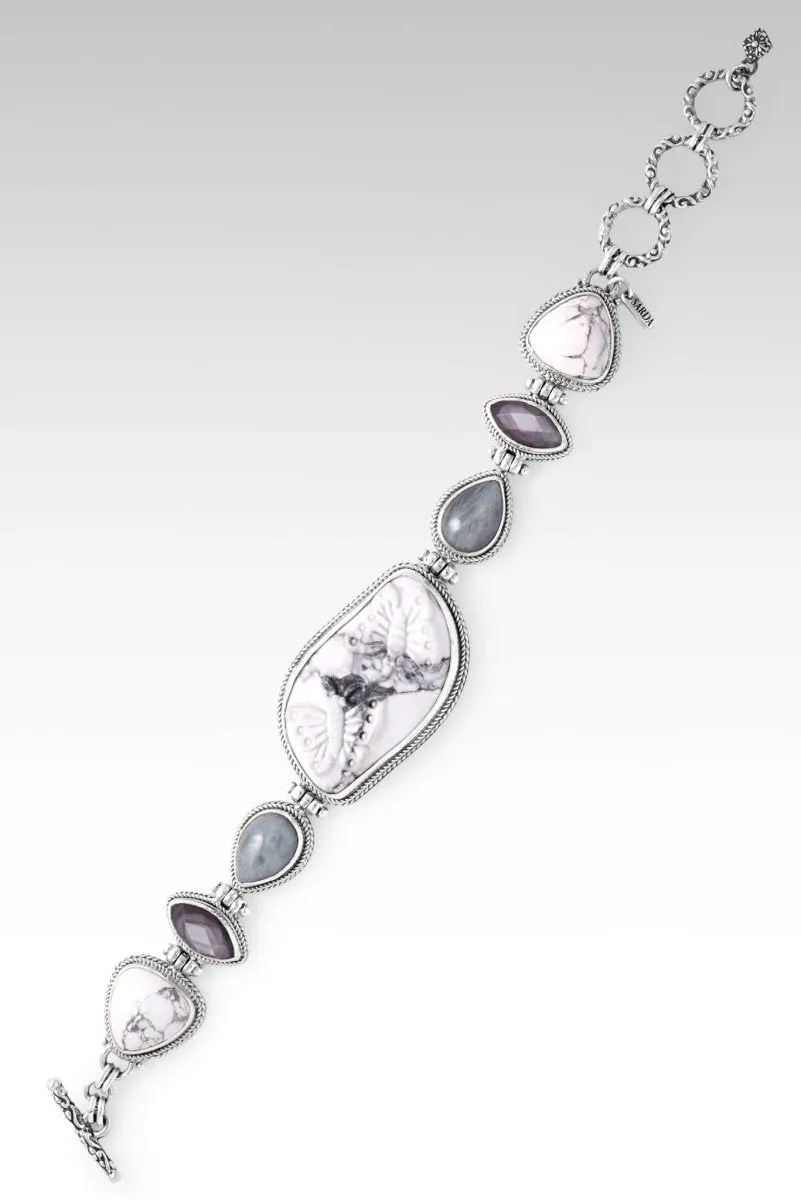 Inspire Optimism Bracelet? in Howlite, Eagle Eye, & Grey Mother of Pearl