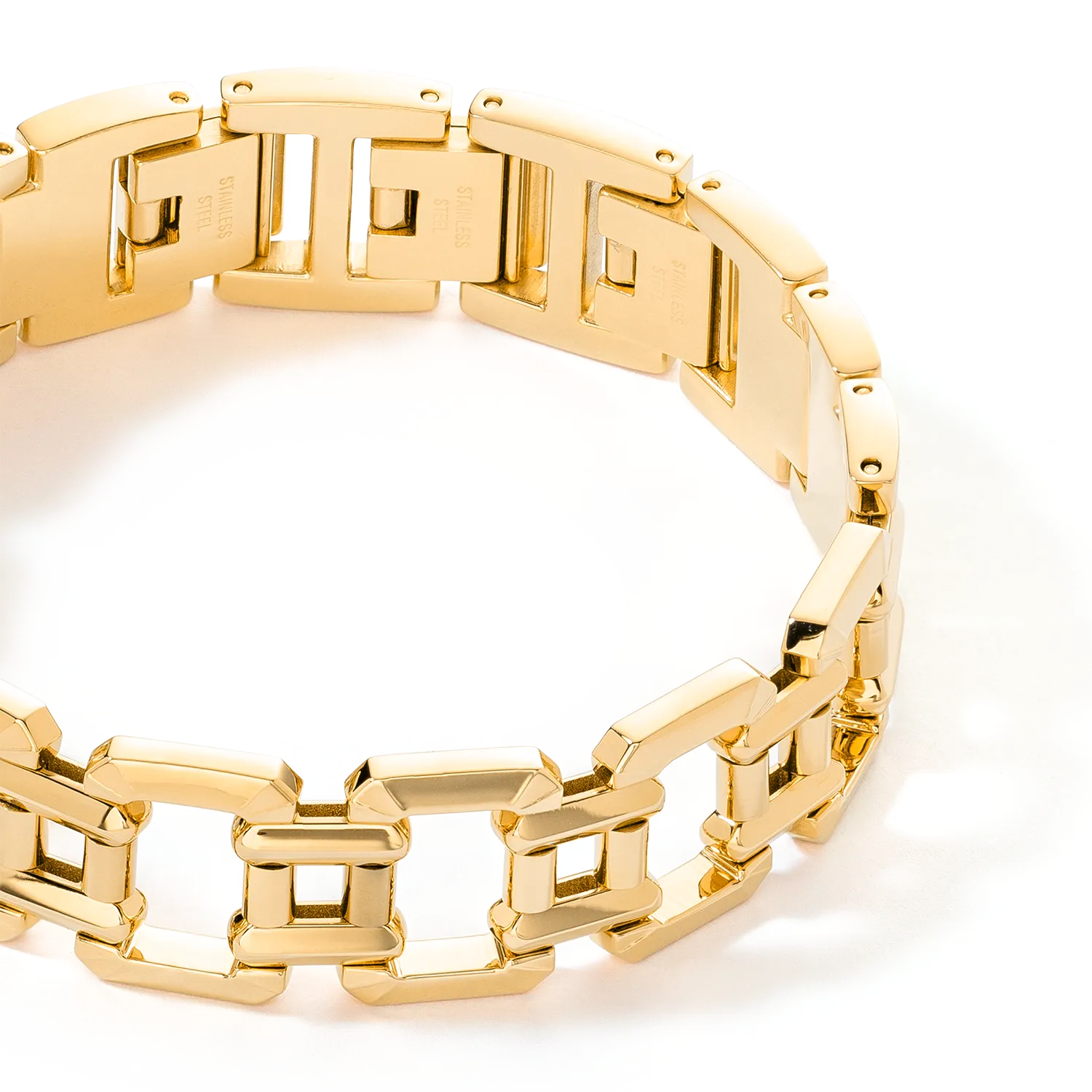 Jewellery bracelet stainless steel gold