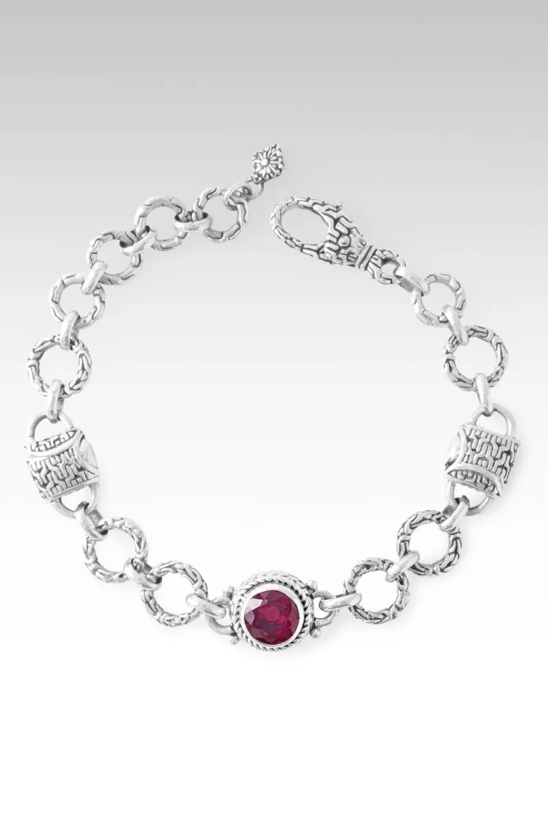 Linked in Hope Interchangeable Bracelet? in Red Ruby