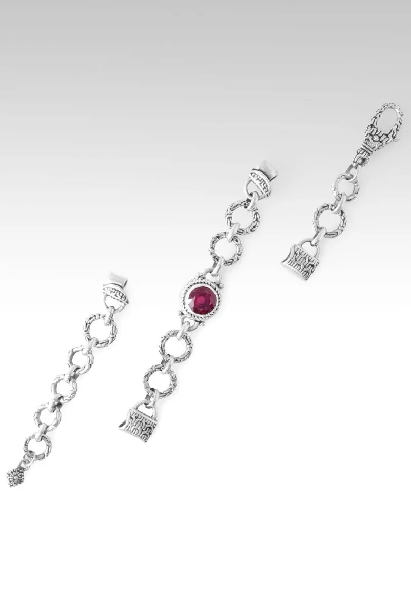 Linked in Hope Interchangeable Bracelet? in Red Ruby
