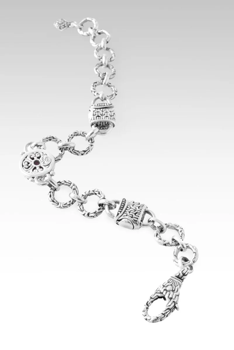Linked in Hope Interchangeable Bracelet? in Red Ruby