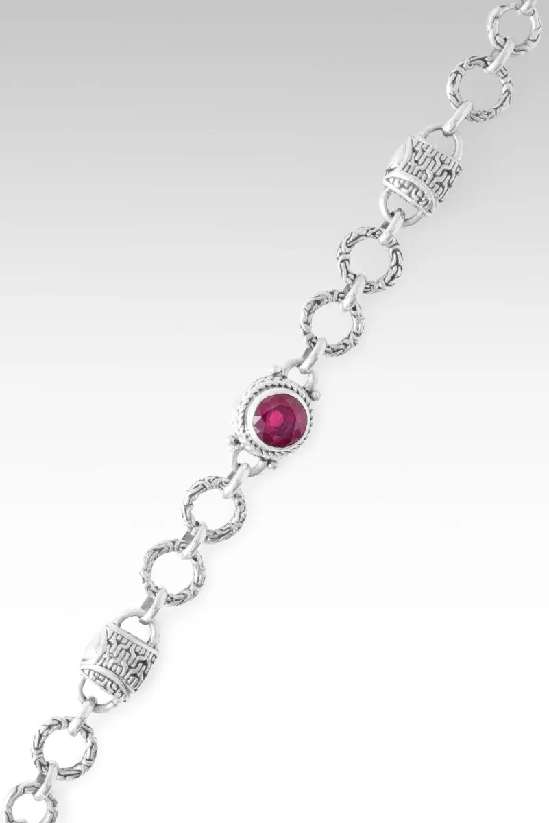 Linked in Hope Interchangeable Bracelet? in Red Ruby