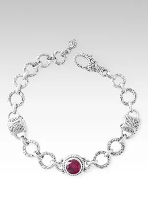 Linked in Hope Interchangeable Bracelet? in Red Ruby