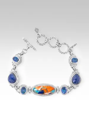 Love To Infinity Bracelet? in Lapis Spiny Oyster, Dumortierite & Sheer Luck? Mystic Topaz