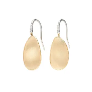 Lunaria Petal Drop Earrings With Diamonds (Medium)