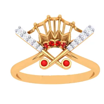Majestic 14 Karat Gold Sand Blasted Finger Ring