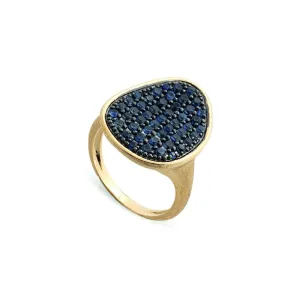Marco Bicego Lunaria Alta 18ct Yellow Gold Sapphire Ring