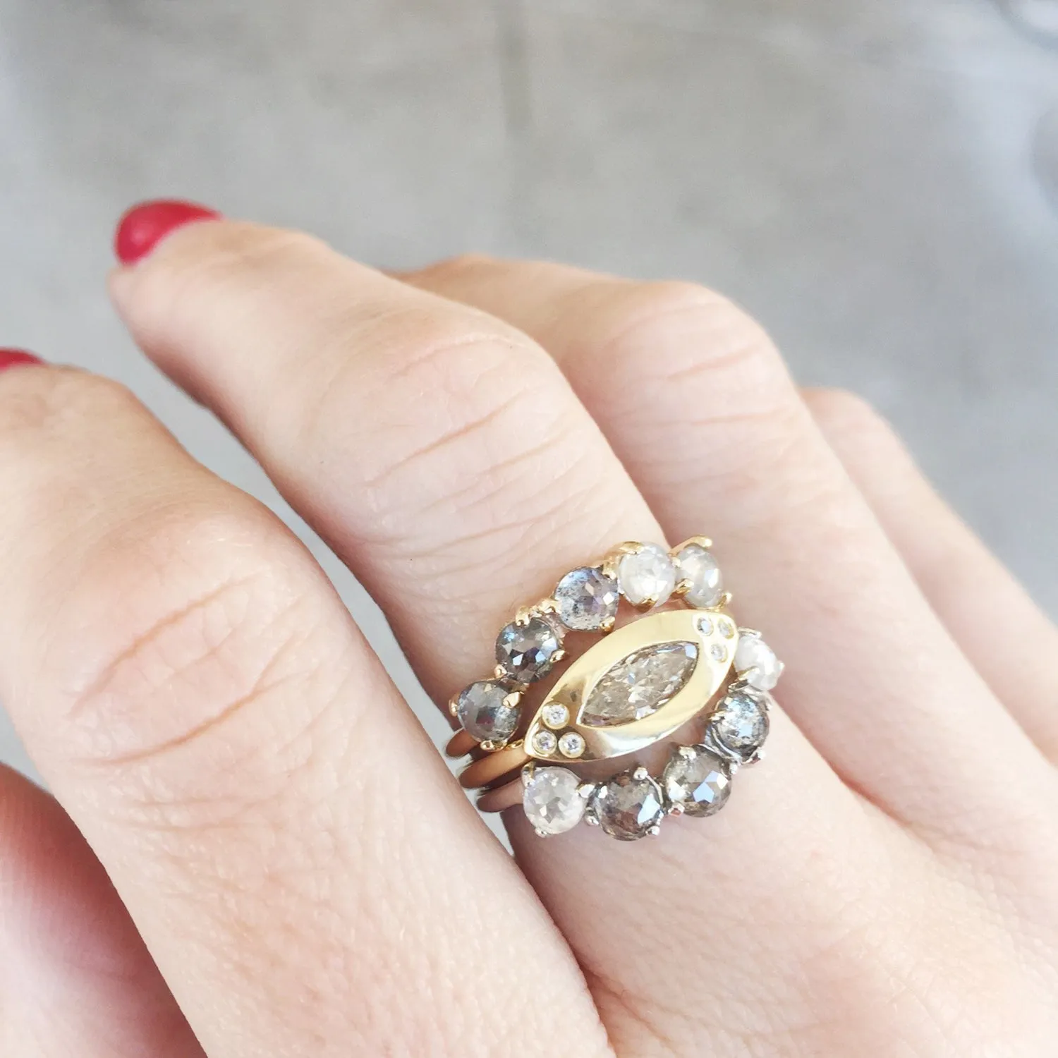 Marquise Diamond Eye Ring