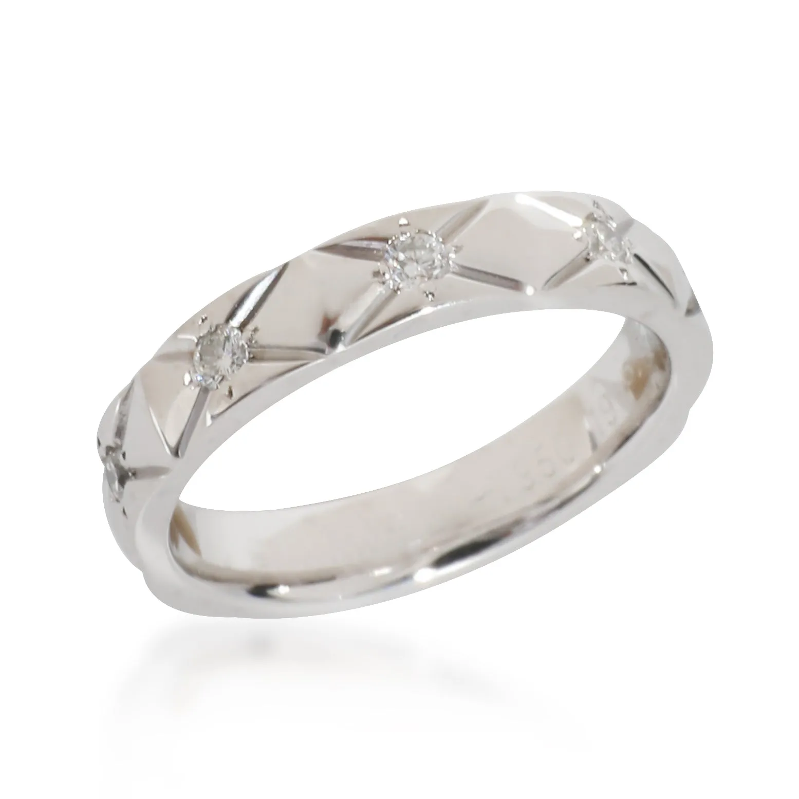 Matelasse Band in  Platinum 0.25 CTW