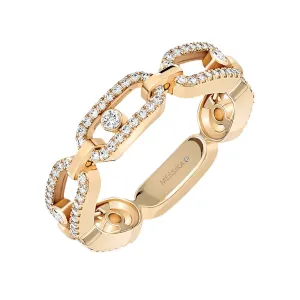 Messika Move Uno 18ct Yellow Gold Diamond Multi Pavee Ring