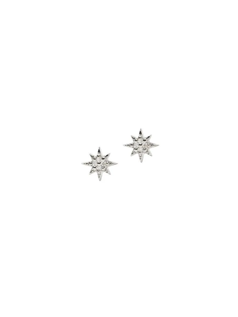 Micro Aztec North Star Studs (Silver or Gold)