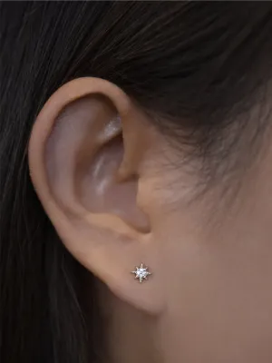 Micro Aztec North Star Studs (Silver or Gold)